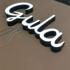 LED Halo Lit 3D Letter Sign Custom Backlit Letter Signage for Office Branding and Interior Wall Decor