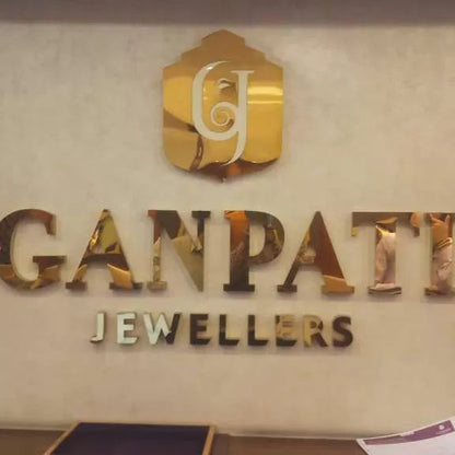 Gold Stainless Steel 3D Letter Sign Brushed Finish Metal Letter Signage for Premium Office and Store Branding