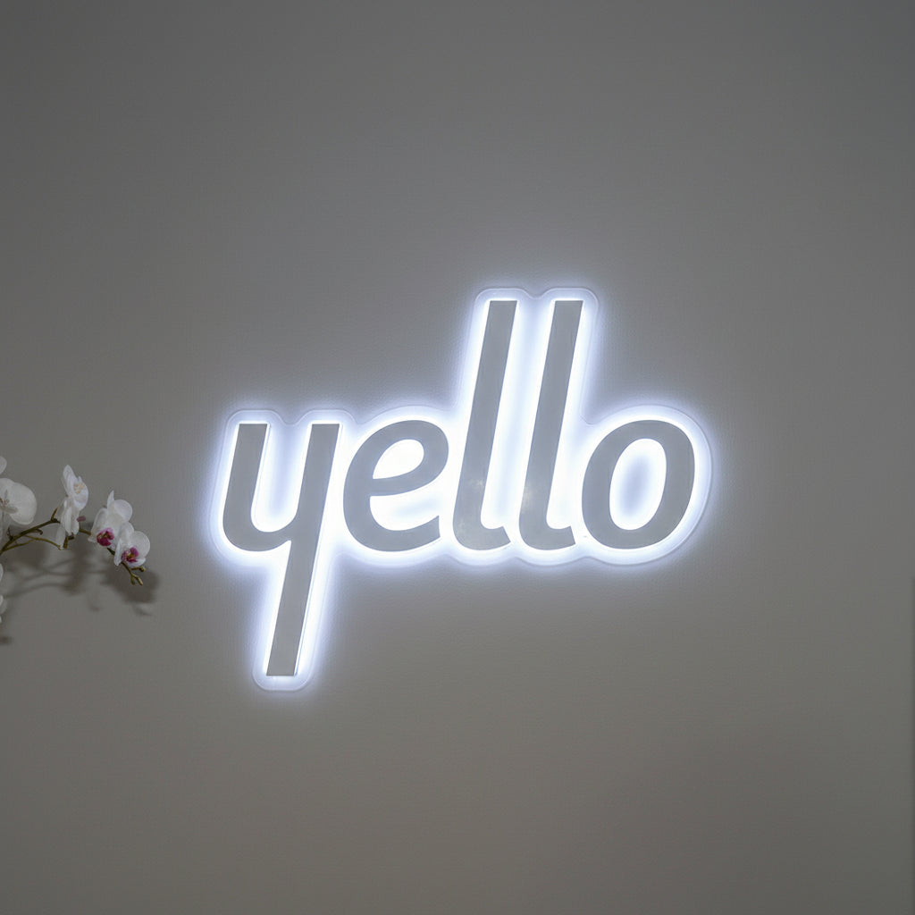 LED Halo Lit Gold Stainless Steel Logo Sign 3D Backlit Letter Signage for Luxury Exterior Branding and Facade Display