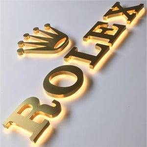 LED Halo Lit Channel Letter Sign 3D Backlit Letter Signage for Premium Wall Branding and Office Decor