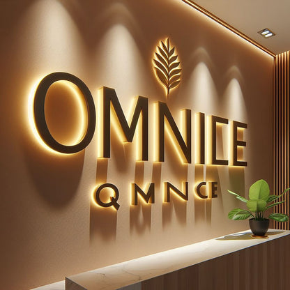 LED Acrylic Channel Letter Sign Stainless Steel Side 3D Illuminated Letter Signage for Store and Office Branding