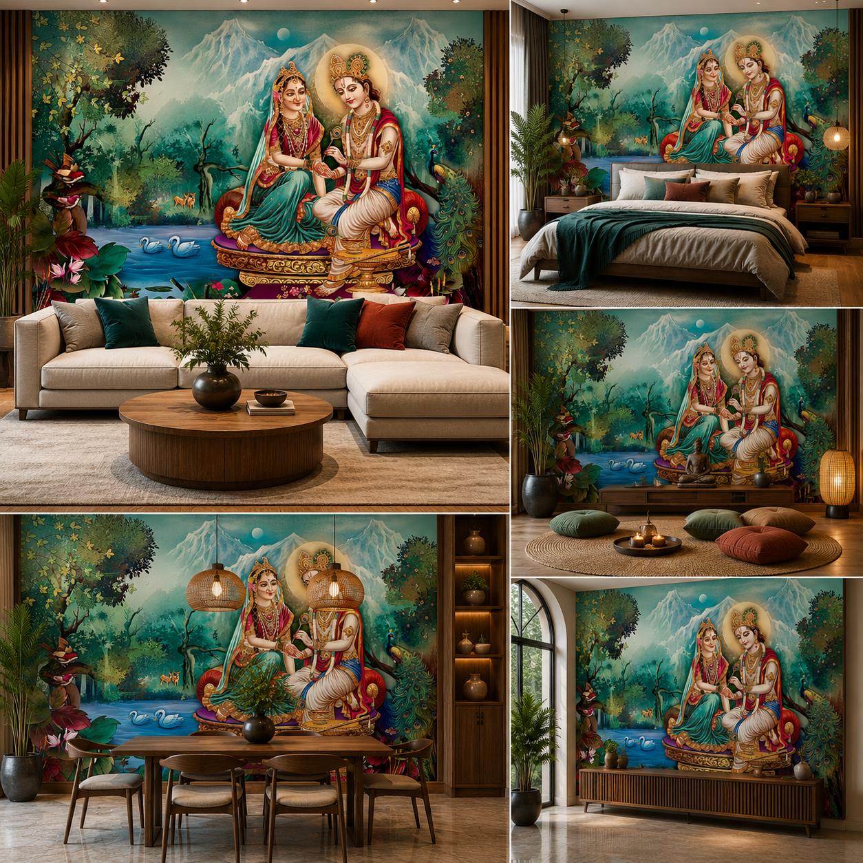 Radha Krishna Wallpaper | Peel & Stick Premium Wallpaper