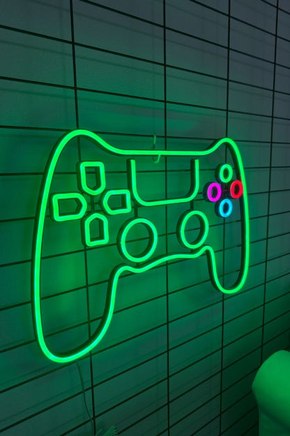 Game Remote Neon Sign – Custom Neon Sign for Game Room 20 By 20 Inches