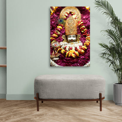 Khatu Shyam ji Canvas Painting Wall Frame for Living Room