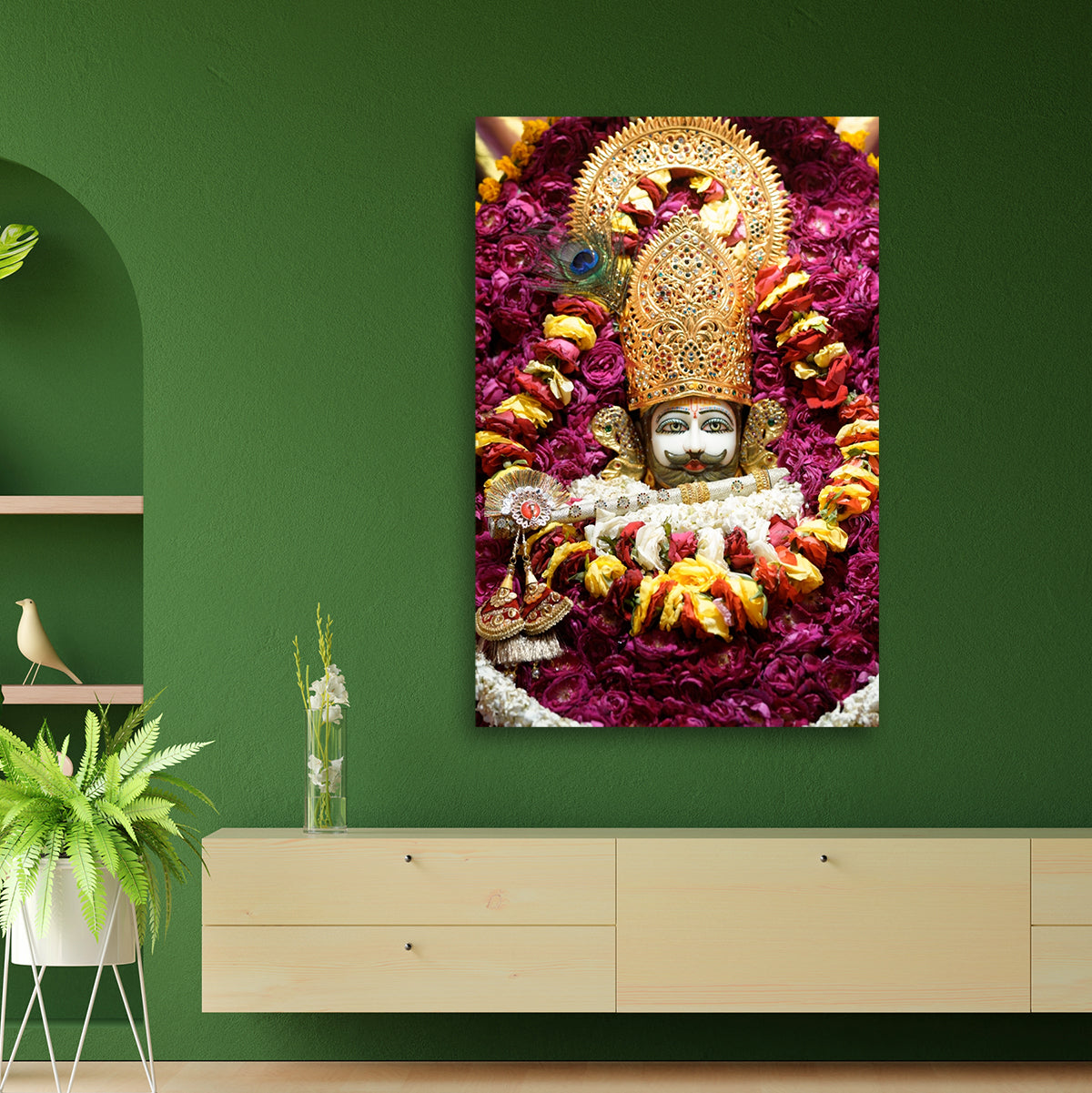 Khatu Shyam ji Canvas Painting Wall Frame for Living Room