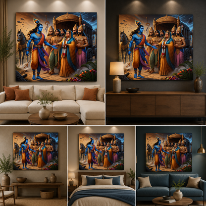 Lord Krishna Painting | Canvas Painting Frame