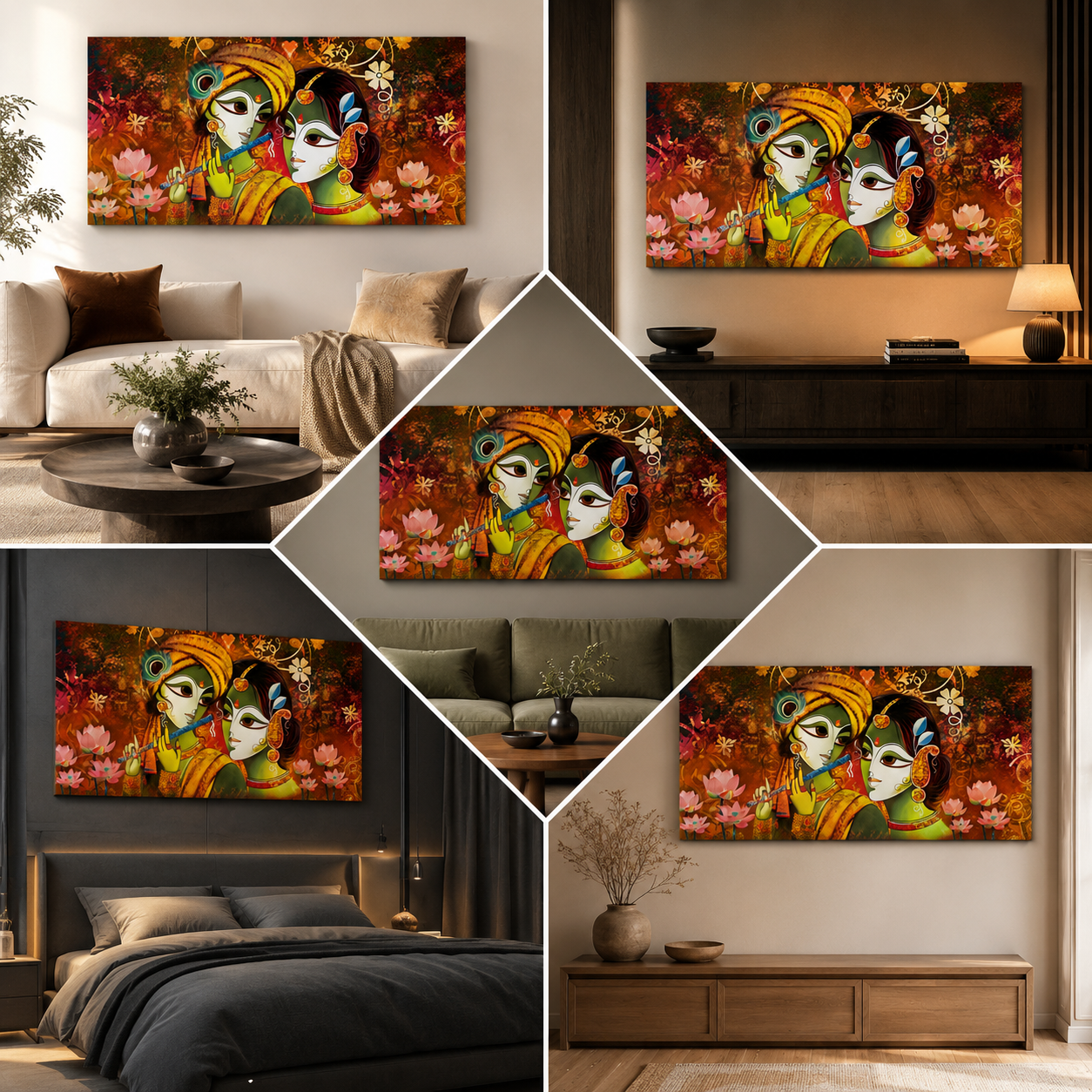 Radha Krishna Painting | Canvas Painting Frame