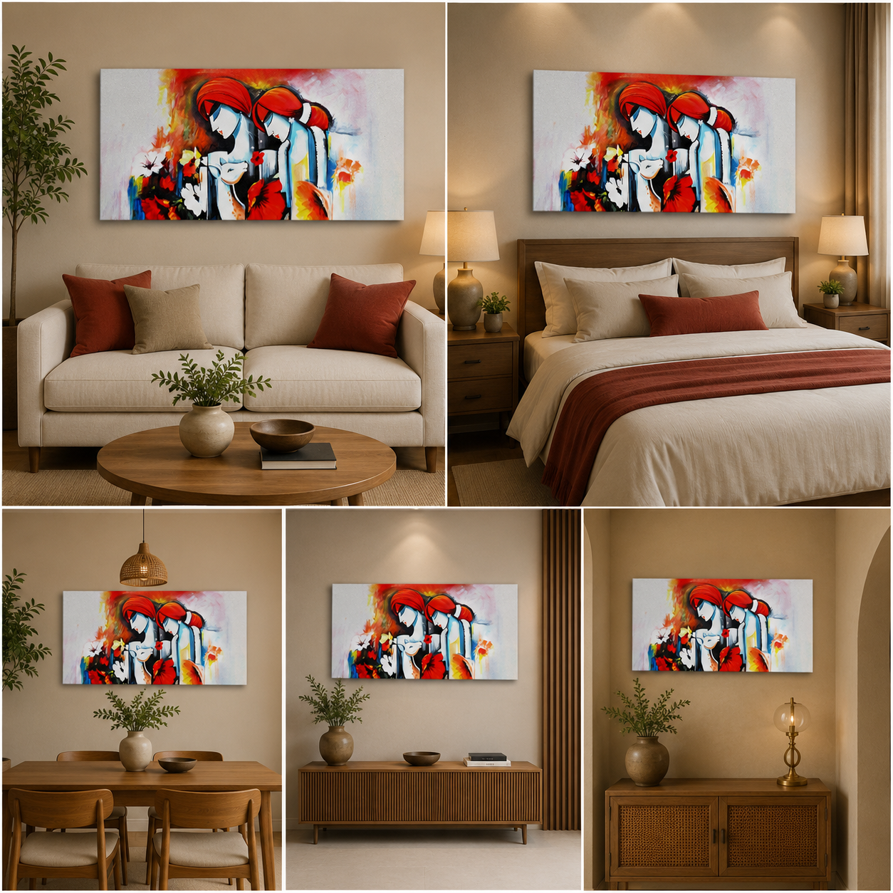 Radha Krishna Wall Painting Frame for Home