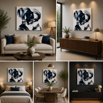 Abstract Canvas Painting Frame for Living Room Wall Decor