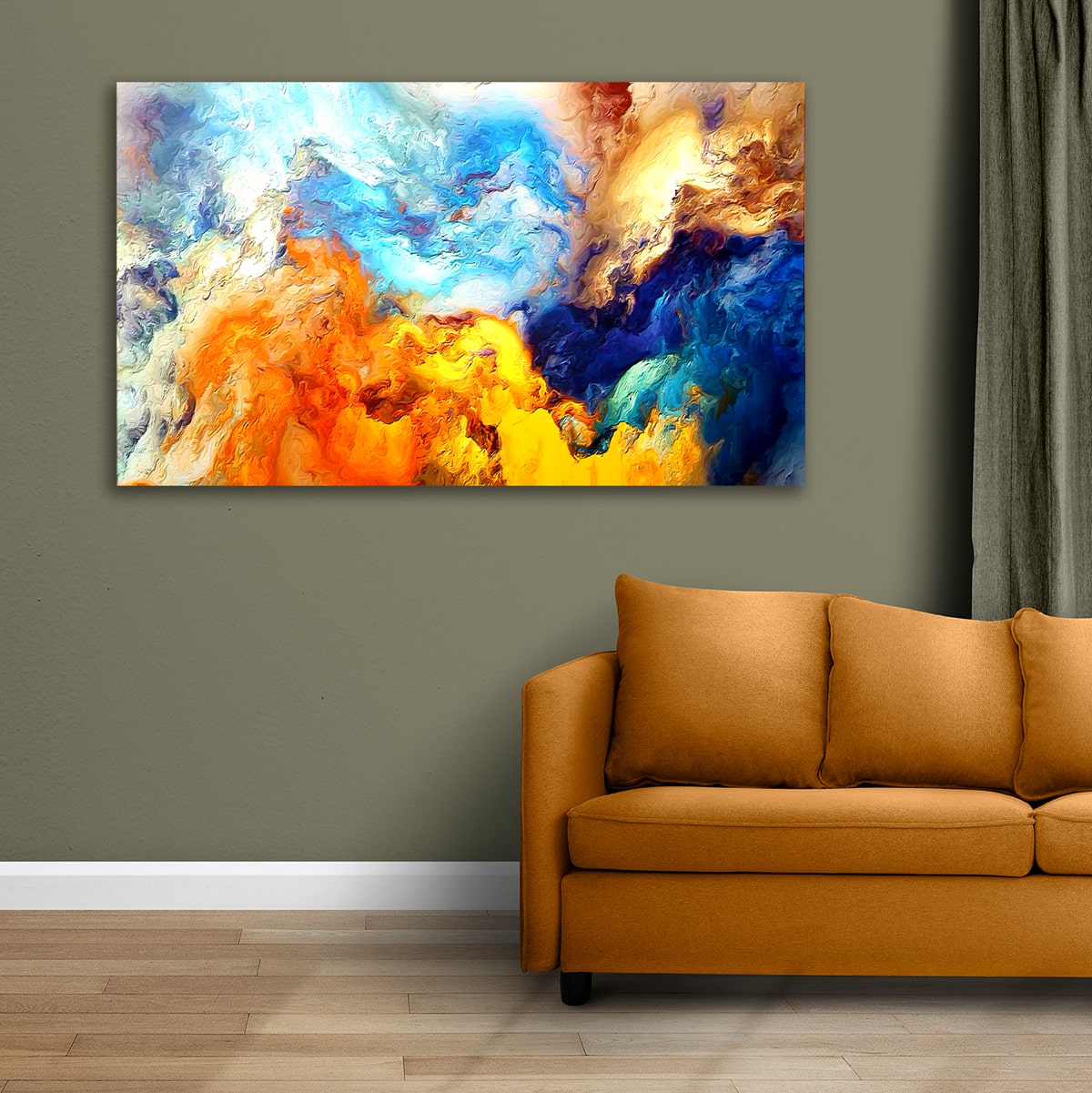 Abstract Canvas Painting Colourful Patterns Wall Frame for Living Room