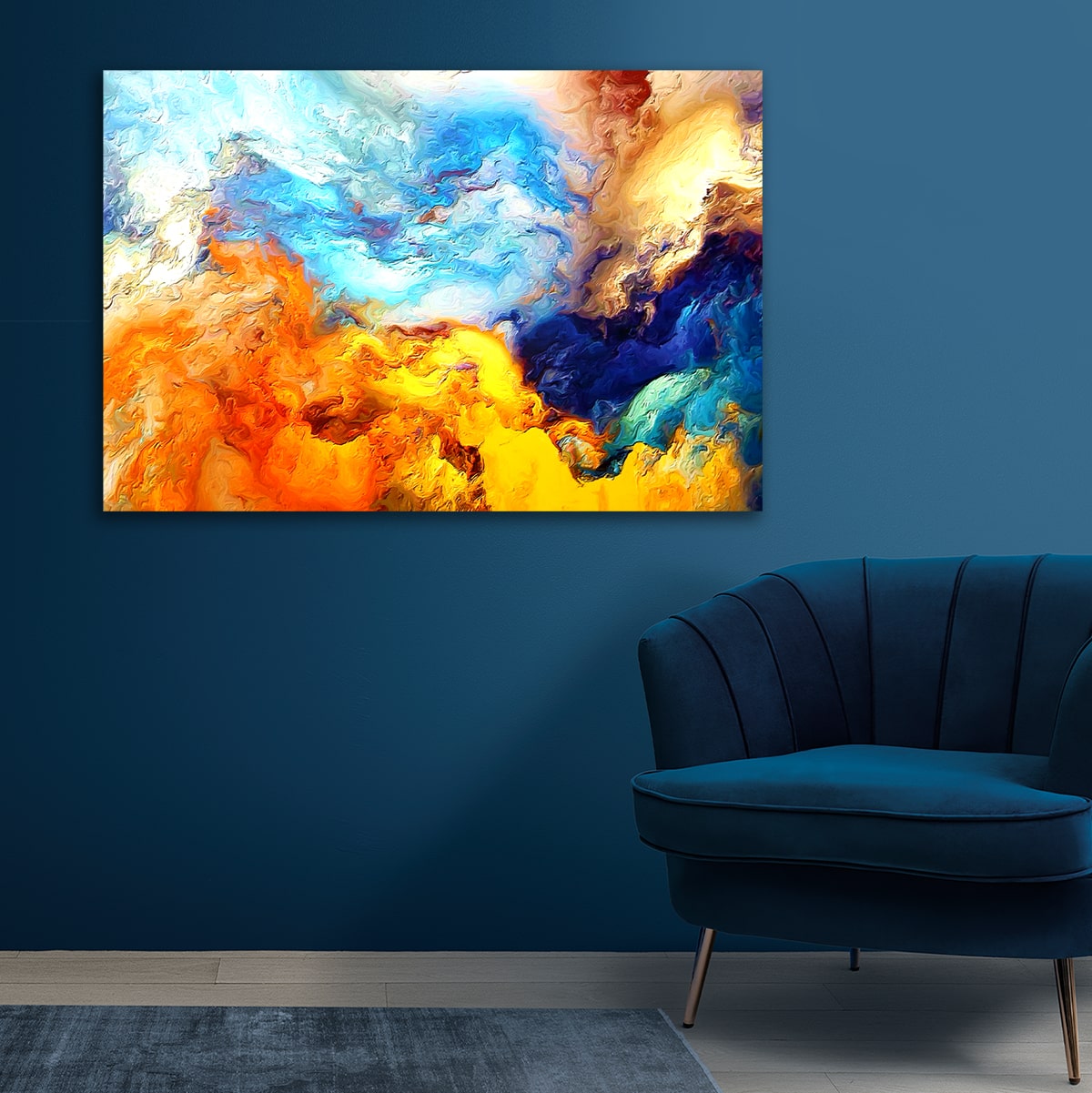 Abstract Canvas Painting Colourful Patterns Wall Frame for Living Room