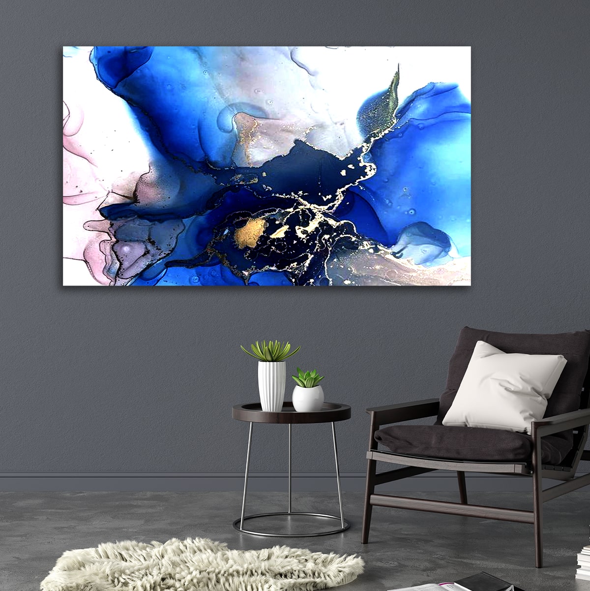 Abstract Canvas Painting Modern Wall Art Frame for Living Room Wall Decoration