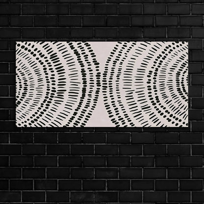Black and White Abstract Pattern Canvas Wall Art for Living Room Decor