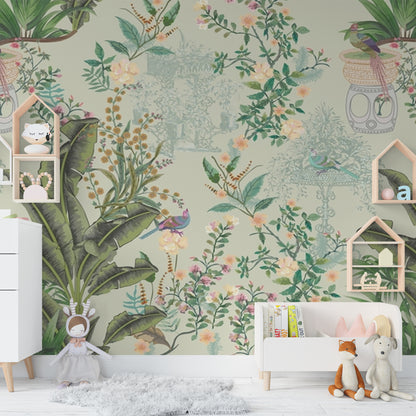 Premium Floral Wallpaper for Living Room