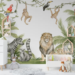 Wallpaper for Kids Room,  Forest Theme Wallpaper for Childrens Bedroom, Self Adhesive Wallpapers, just Peel and Stick Wallpapers for Bedroom, Office Walls | Hassle Free Installation