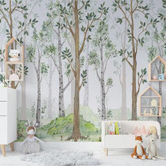Premium Forest Landscape Wallpaper for Kids Room Bedroom, Office Walls Decor Wallpaper | Just Peel and Stick Premium Self Adhesive Wallpaper