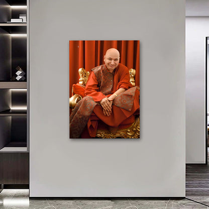 Guru Swaroop Portrait Canvas Wall Art | Religious Photo Frame for Home, Living Room & Temple Decor