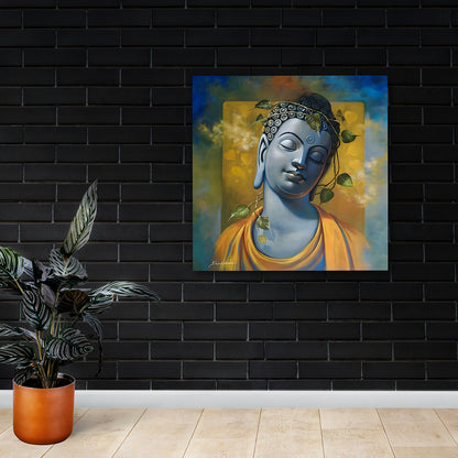 Serene Buddha Wall Painting | Peaceful Spiritual Canvas Art for Home & Meditation Decor