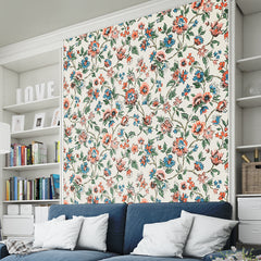 Beautiful Floral Artful Wallpaper for Living Room, Bedroom, Office Walls Decor Wallpaper | Just Peel and Stick Self Adhesive Wallpaper
