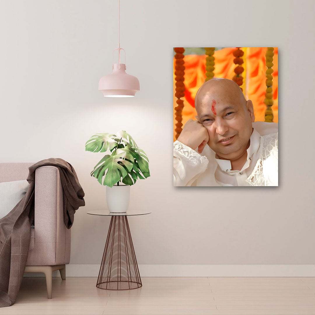 Guruji Swaroop Canvas Wall Art | Religious Photo Frame for Home Decor, Living Room & Temple