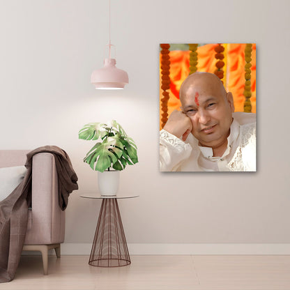 Guruji Swaroop Canvas Wall Art | Religious Photo Frame for Home Decor, Living Room & Temple