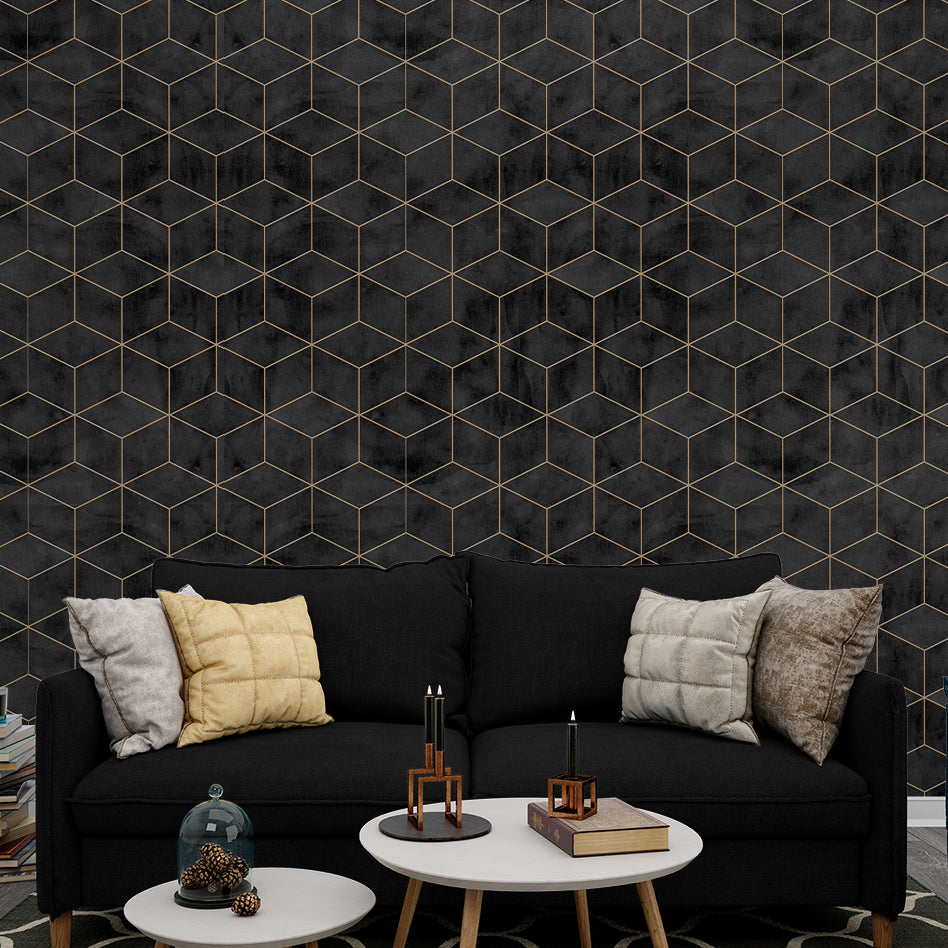 Diamond Pattern Self Adhesive Wallpapers for Living Room