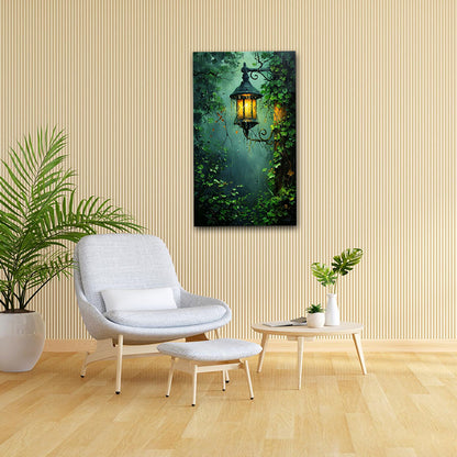 Abstract Canvas Painting A  Lamp in Dark Wall Art Frame for Wall Decor | Abstract Wall Art Canvas Painting Frame
