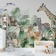 Premium Forest Theme Wallpaper for Kids Room Bedroom, Office Walls Decor Wallpaper | Just Peel and Stick Premium Self Adhesive Wallpaper