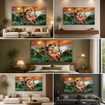 Radha Krishna Painting Frame for Living Room Wall Decors
