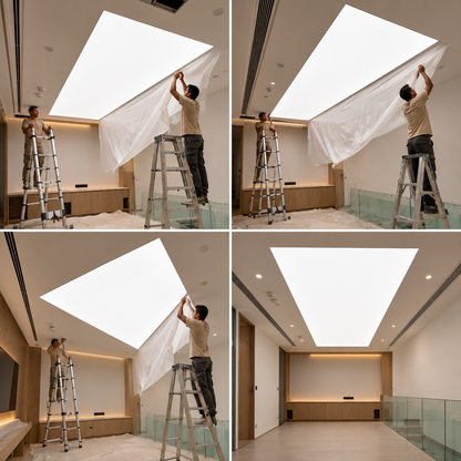 LED Fabric Light Panel | Frameless Backlit Ceiling Light for Modern Interiors