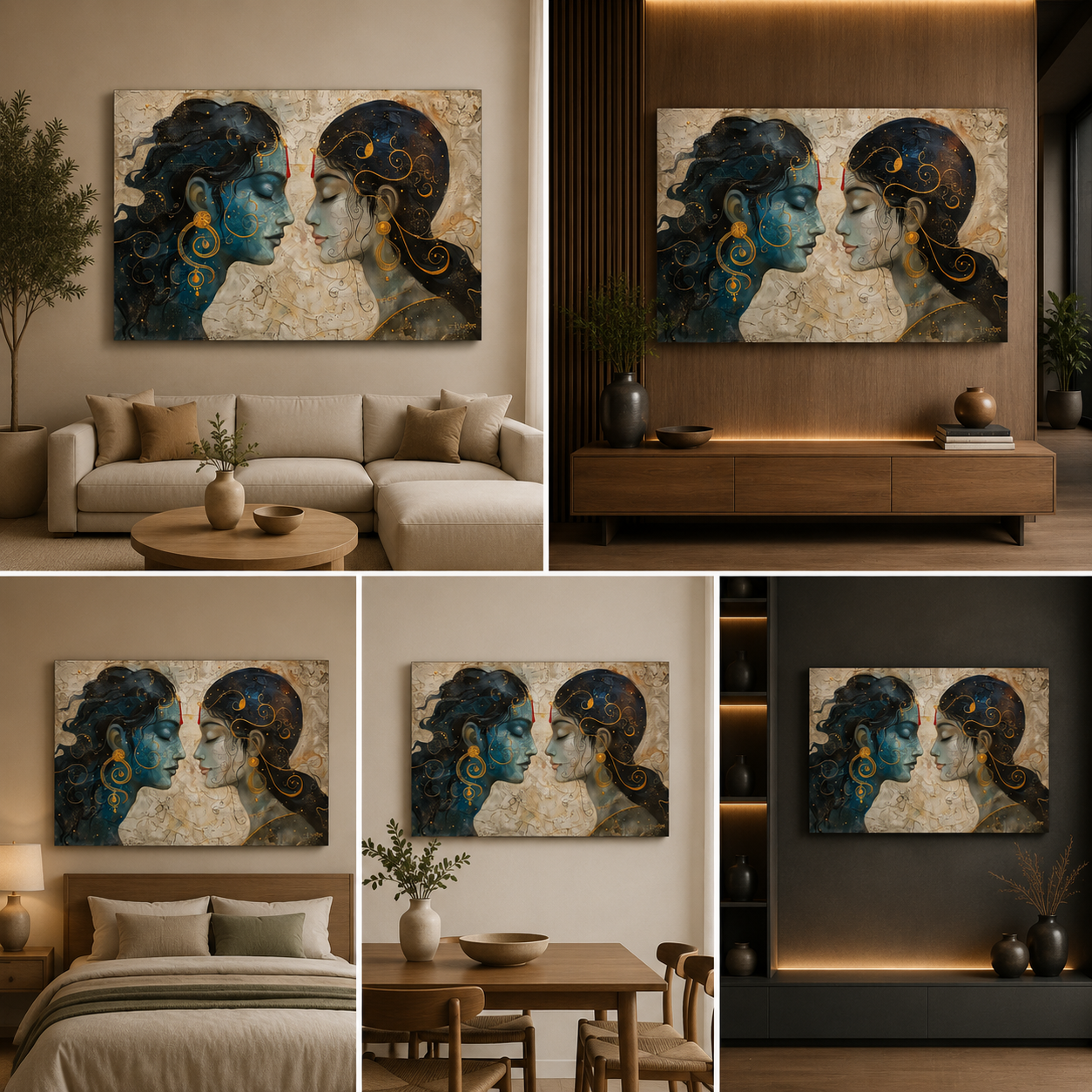 Radha Krishna Painting | Canvas Painting Frame