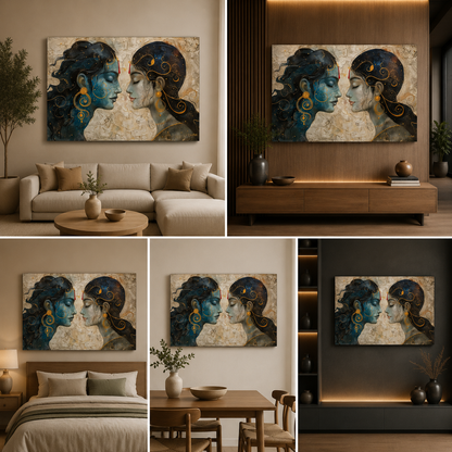 Radha Krishna Painting | Canvas Painting Frame