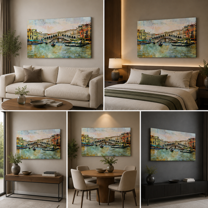 Rialto Bridge Wall Painting Frame for Living Room