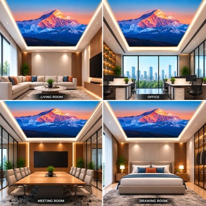 Mountain View Ceiling Panel for Luxury Living Room False Ceiling and Interior Decor