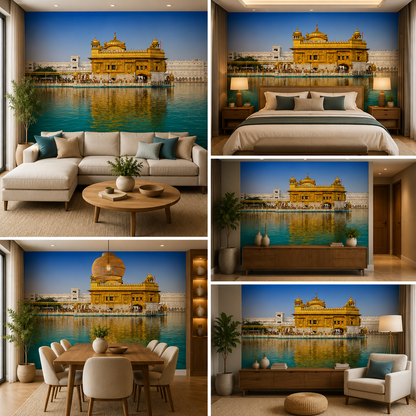 Golden Temple HD Self Adhesive Wallpapers