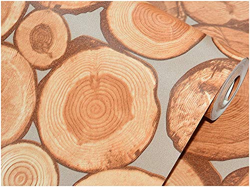 Wood Design Wallpaper for Covering Living Room, Bedroom Walls (PVC, Size 21" inch X 33ft, Roll- 57sqft, Color Wooden Blocks)