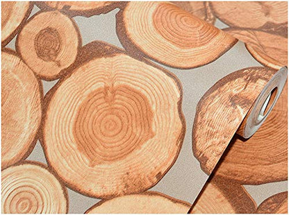 Wood Design Wallpaper for Covering Living Room, Bedroom Walls (PVC, Size 21" inch X 33ft, Roll- 57sqft, Color Wooden Blocks)