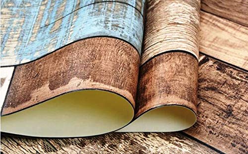 Wood Design Wallpaper for Covering Living Room, Bedroom Walls (PVC, Size 21" inch X 33ft, Roll- 57sqft, Color Wooden Stripes)