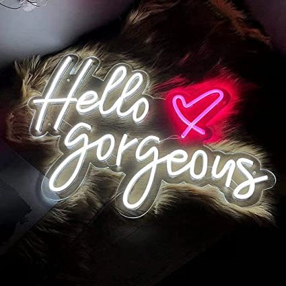 Hello Gorgeous Led Neon Sign Wall Decor