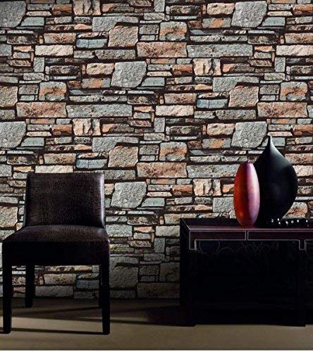 3D Modern Design Wallpaper, use as Wall Covering for Living Room, Living Room, Walls Grey Color Wallpaper (Roll 57 sq ft)