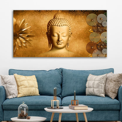 Lord Buddha Painting Canvas wall Frame for Living Room | Canvas Painting