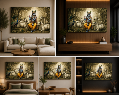 Lord Krishna Painting | Canvas Painting Frame