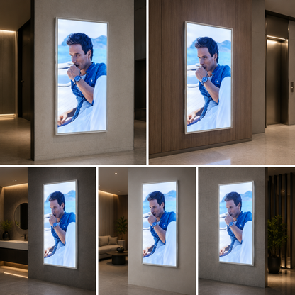 Slim LED Backlit Advertising Lightbox Display | Premium LED Signage Panel for Retail, Showroom & Branding
