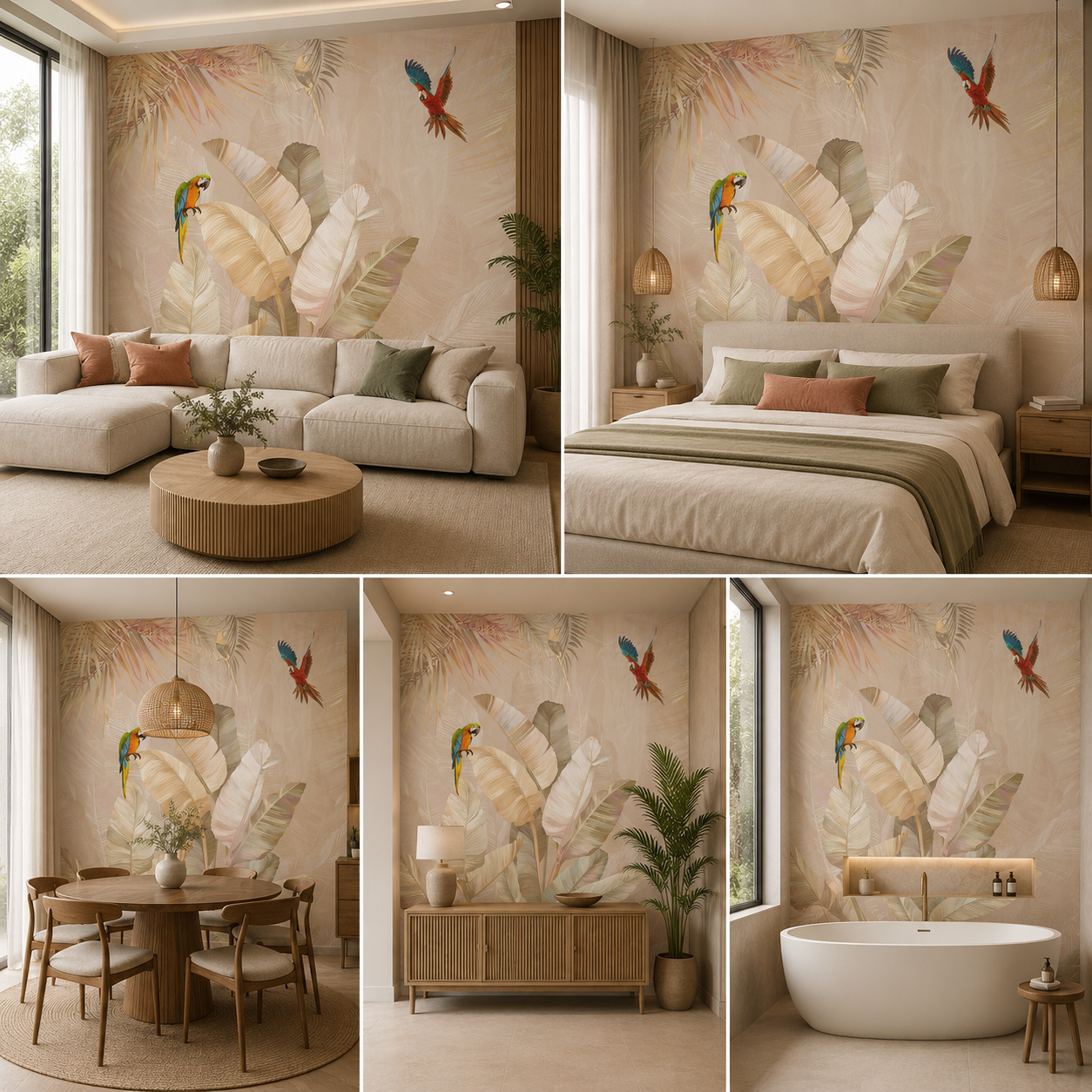 Forest Landscape Wallpaper for Living Room