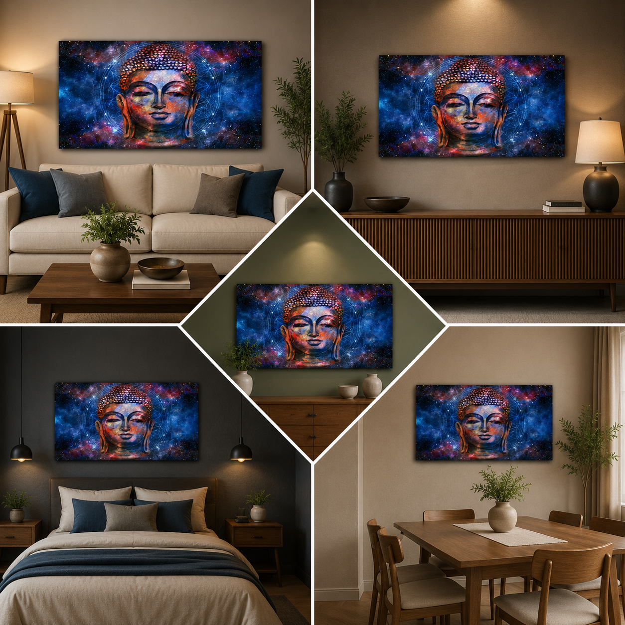 Meditating Lord Buddha Painting For Wall Decor