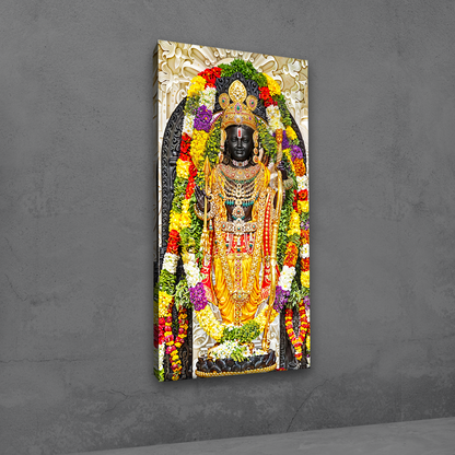 Lord Ram Lalla Canvas Wall Frame for Wall Decor | Ayodhya Ram Temple Lord Rama Canvas Painting Frame