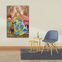 Guru ji Swaroop Photo Frame for Wall Decor | Guru ji Photo With Frame | Large Size Guru ji Swaroop Wall Canvas Frame | Guru ji Frame