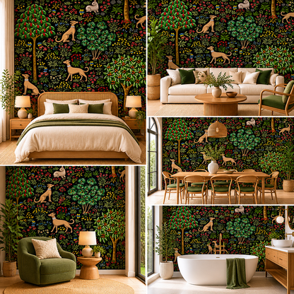 Premium Forest Landscape Wallpaper for Living Room