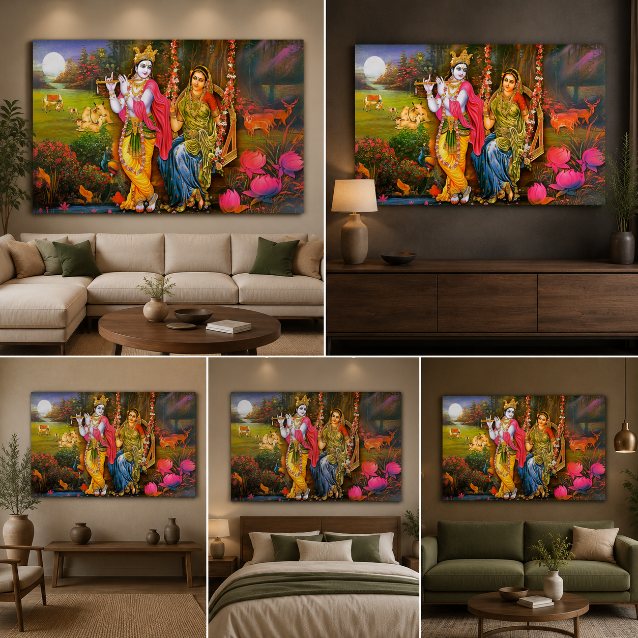 Radha Krishna Painting | Canvas Painting Frame