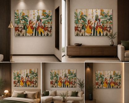 Radha Krishna Painting | Canvas Painting Frame